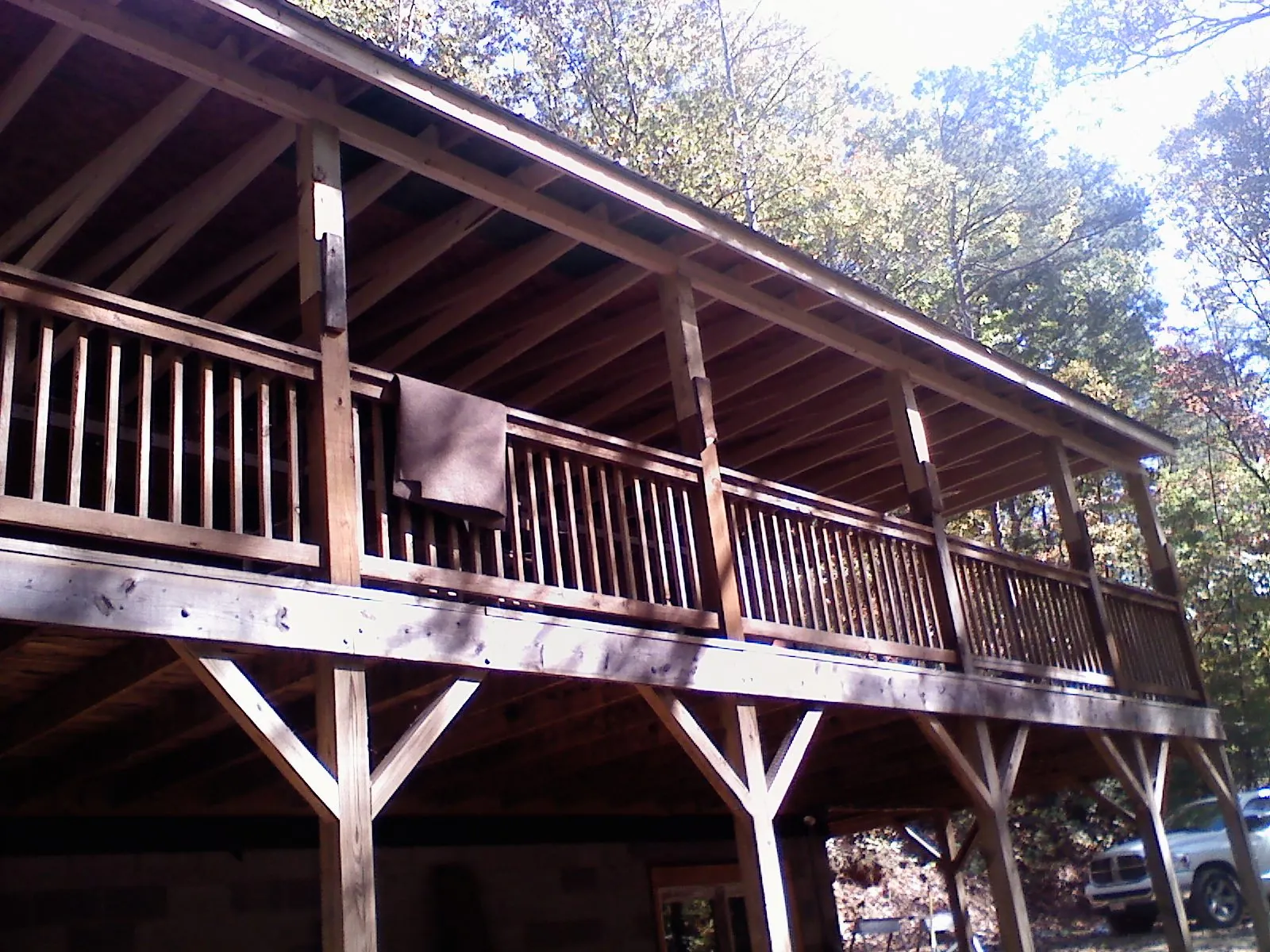 Timber framing under a new elevated porch and deck — Roof Leak Repair in Wingdale by Roofing Brothers